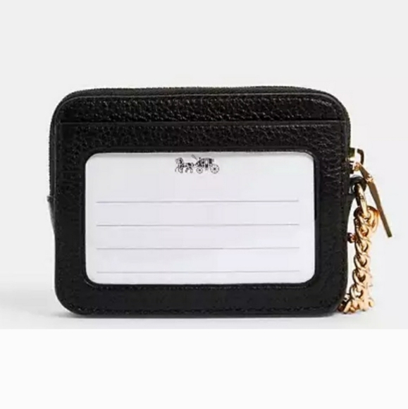 Coach Zip up Wallet with chain - Picture 2 of 3